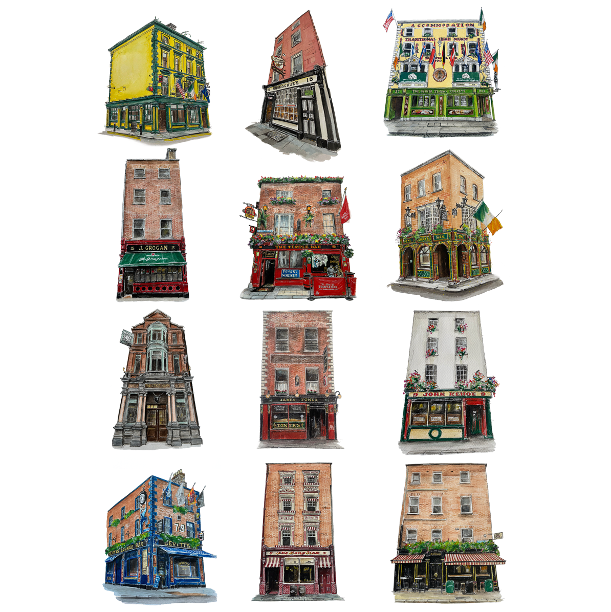 12-Pubs-of-Dublin-Steven-Farrell-Art