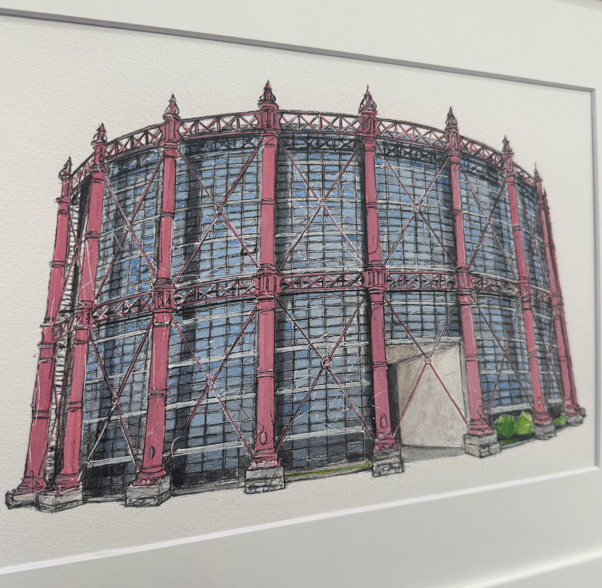 Fine-art-painting-Grand-canal-dock-Dublin