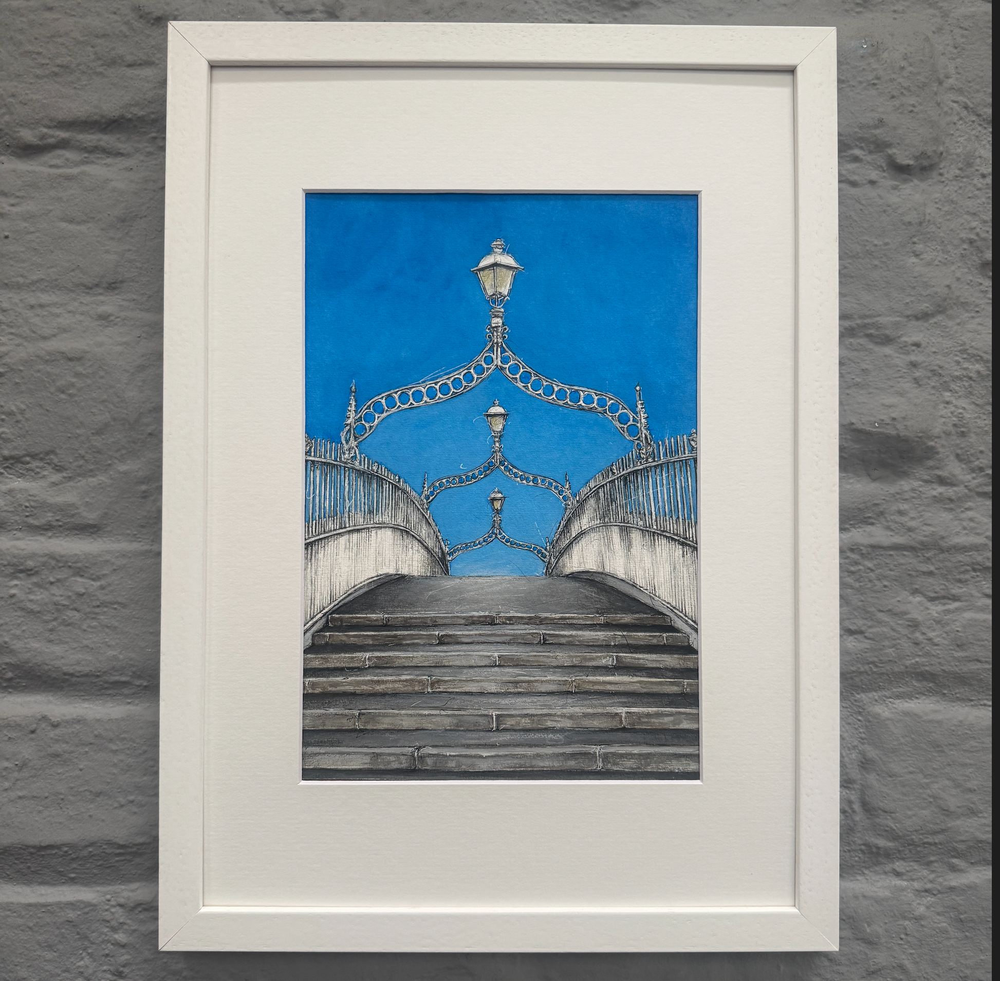 Ha-Penny-Bridge-Dublin-framed-painting