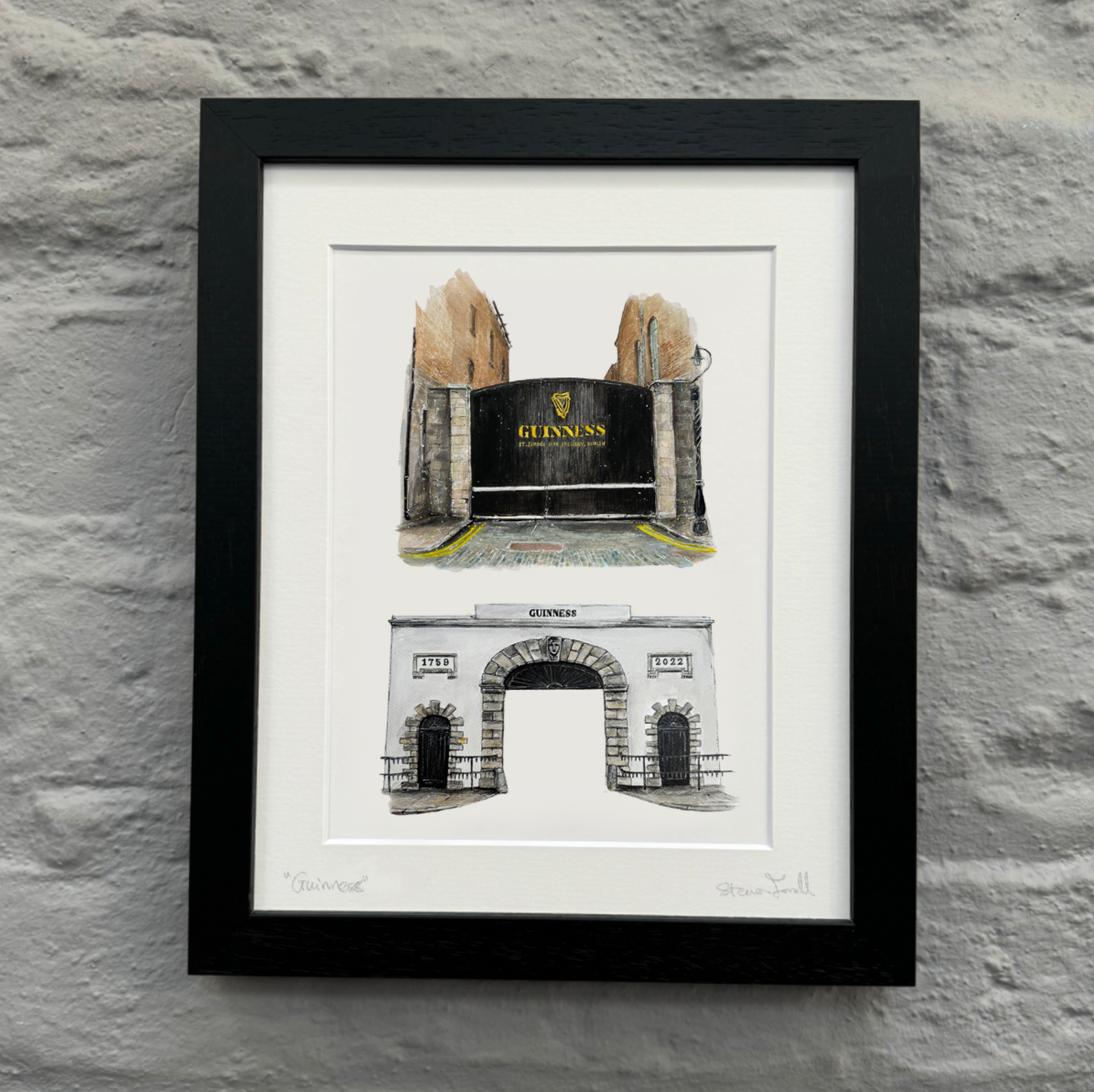 Irish-art-Steven-Farrell-St.James-Gate-Guinness-black-frame