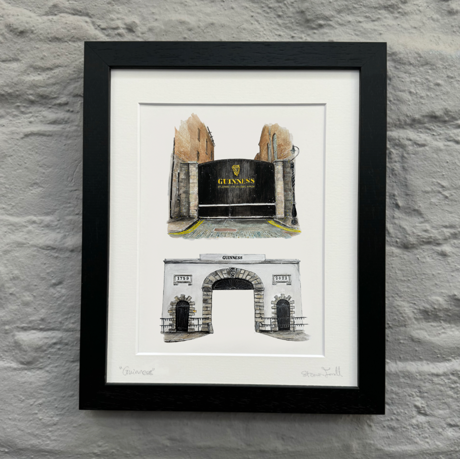 Irish-art-Steven-Farrell-St.James-Gate-Guinness-black-frame