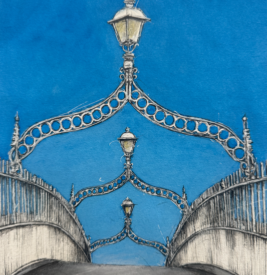 Memories-of-Dublin-artwork-ha-penny-bridge