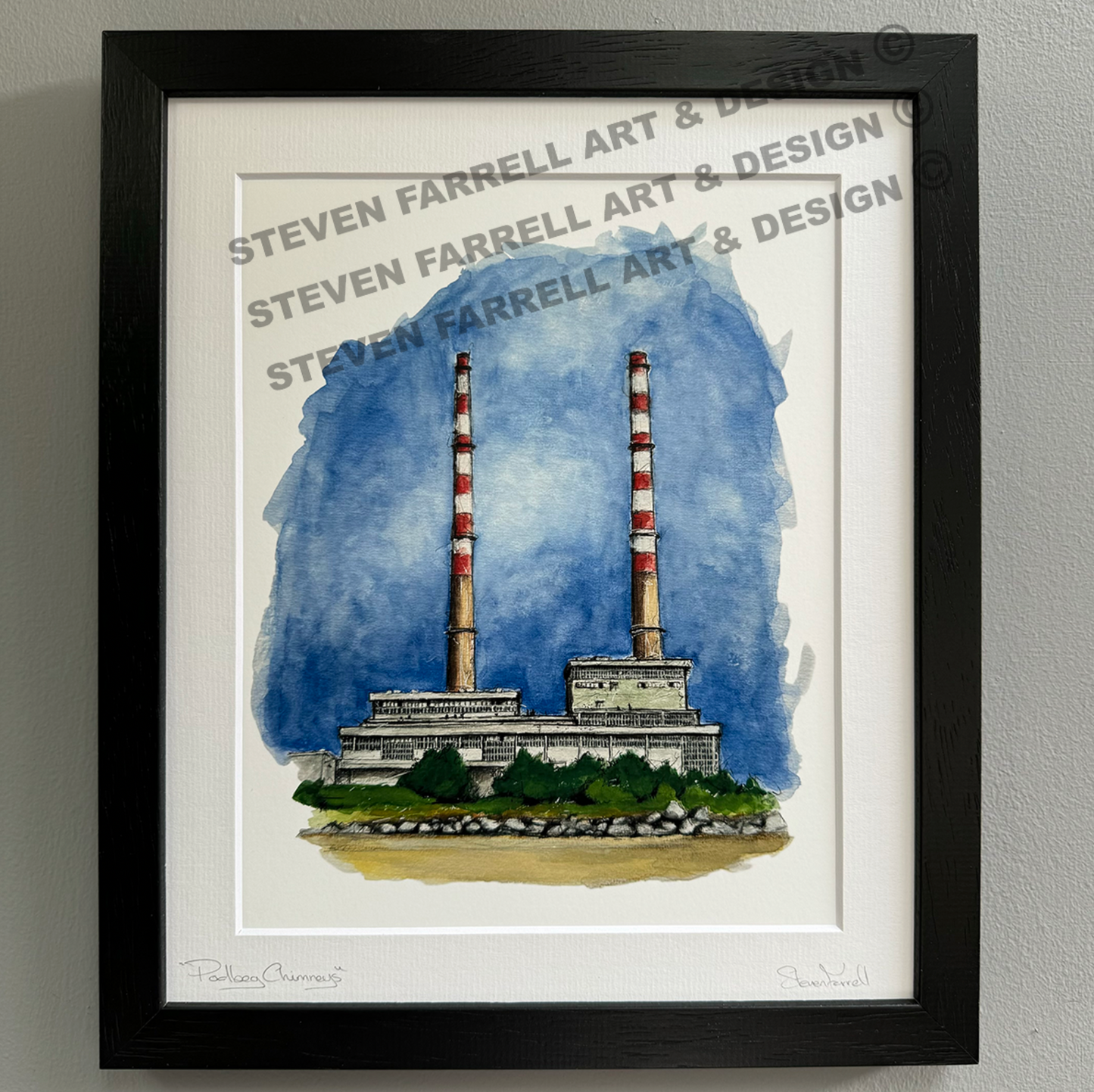 Poolbeg-landmark-irish-artwork-Chimneys