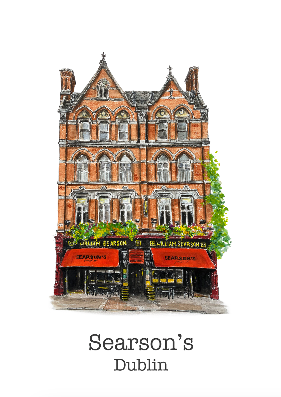 Searsons-Baggot-Street-Irish-pub-greetings-card