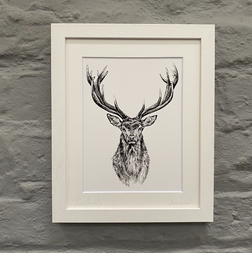 Stag-artwork-white
