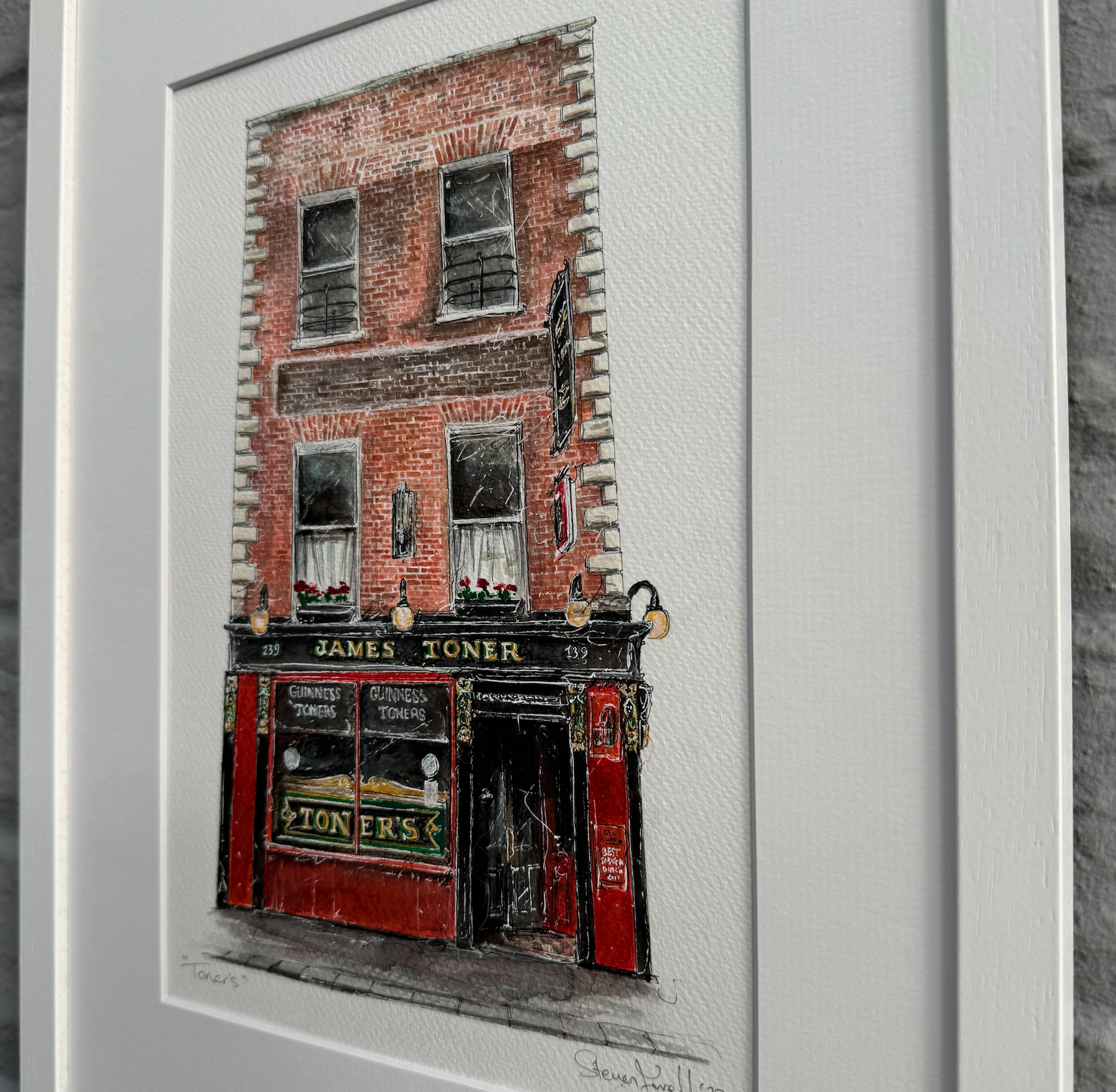 Toners-pub-Dublin-original artwork-painting-by-Steven-Farrell