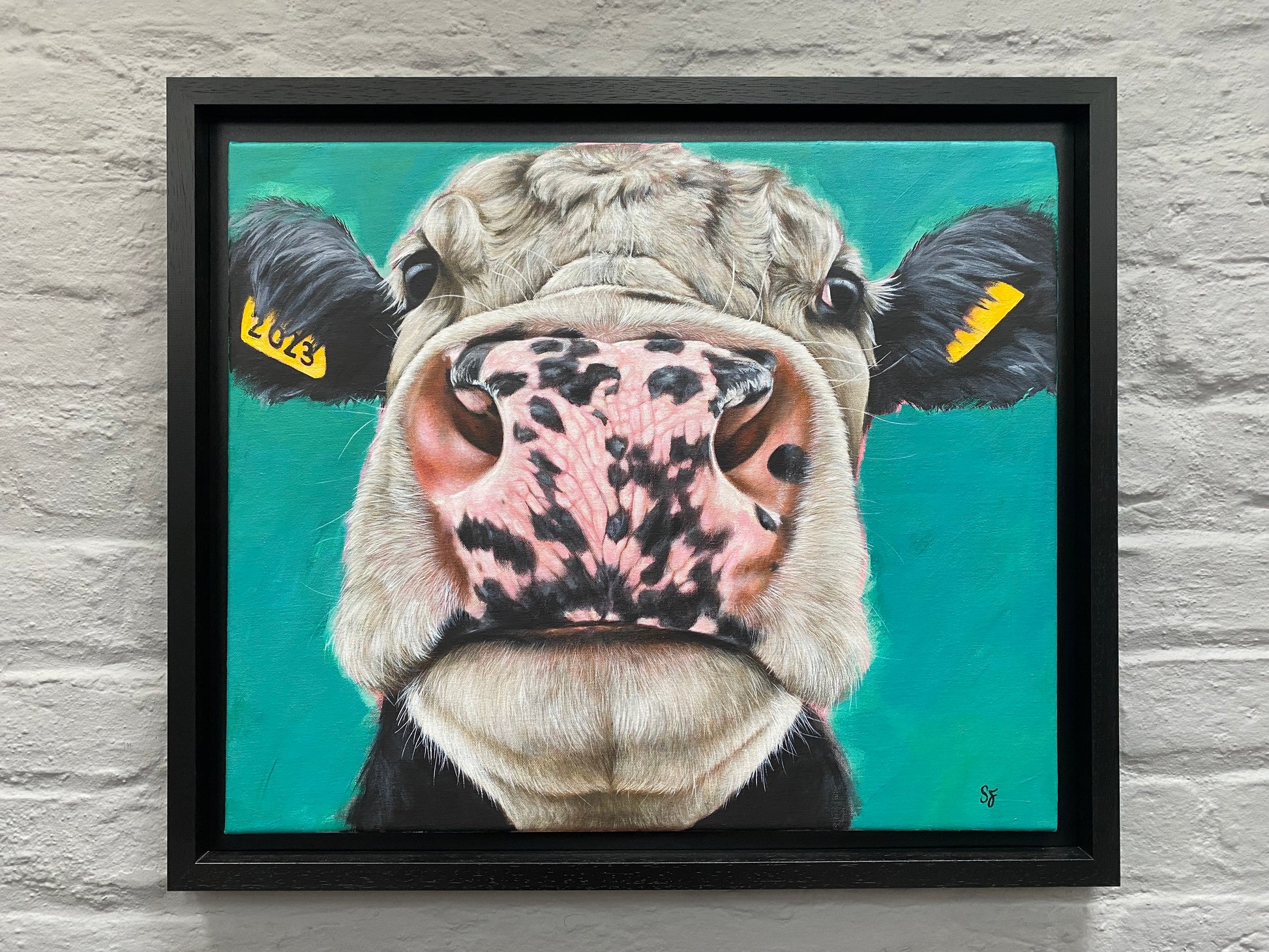 cow-farm-animal-Irish-farm-painting-framed