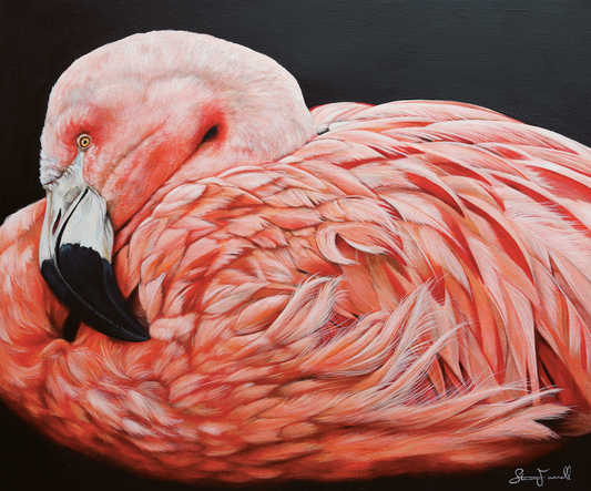 Flamingo-painting-acrylic-painting