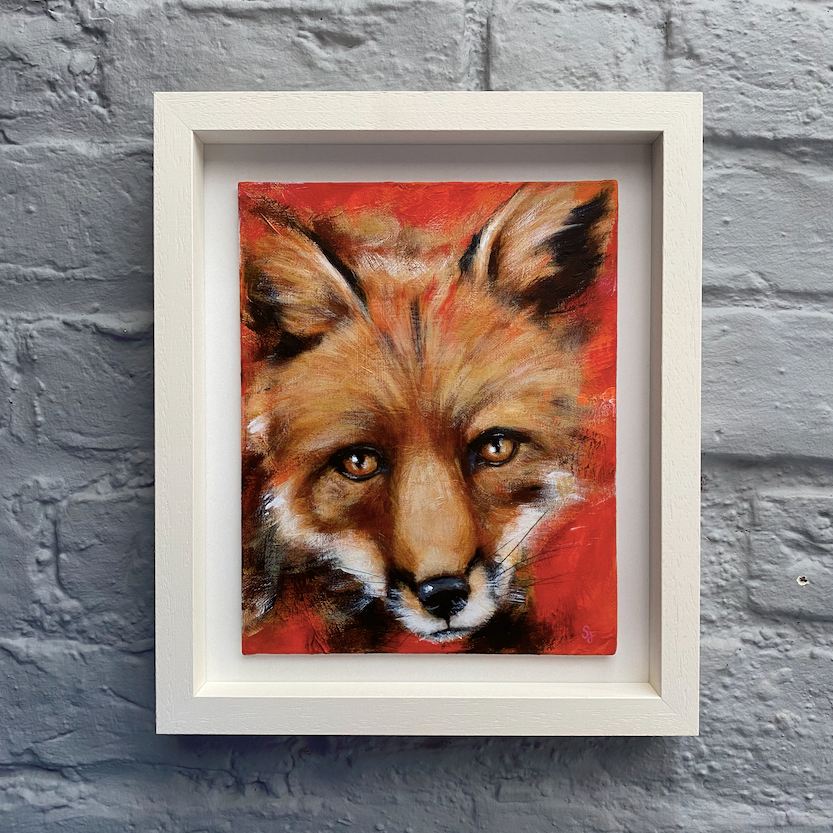 Framed-Fox-painting-Steven-Farrell-Mannion-Art