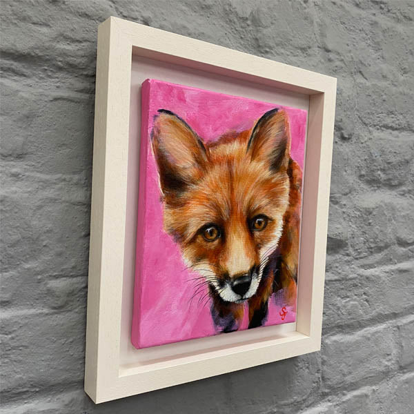 Fox-cub-painting-white-frame