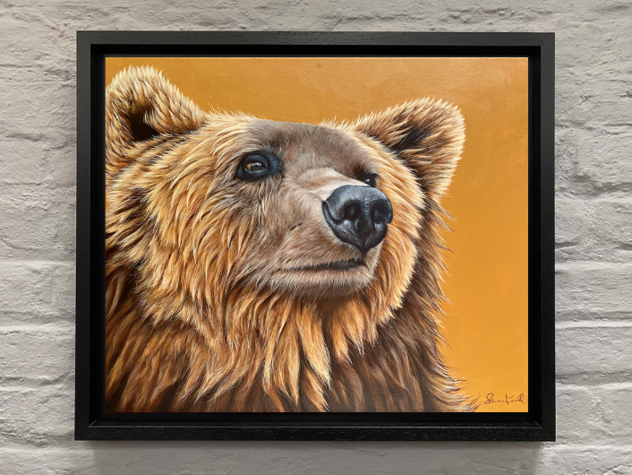 Grizzly-bear-fine-art-painting-framed-Ireland