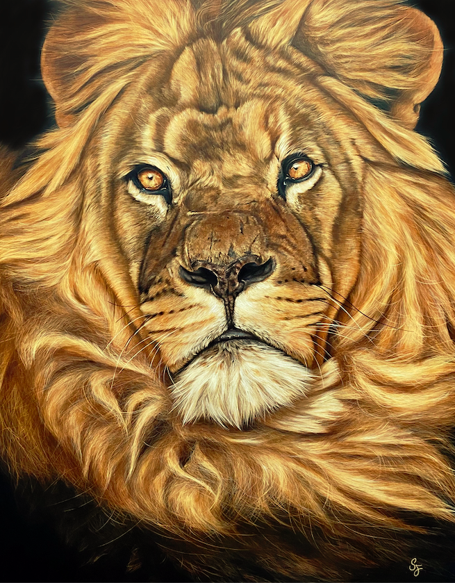 Proud-Lion-painting-artist-Steven-Farrell