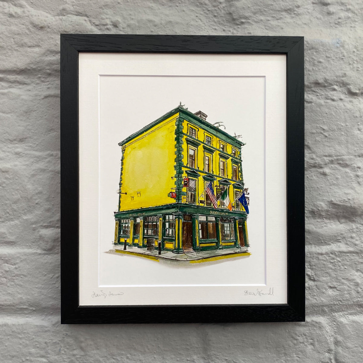 Hairy-Lemon-pub-Dublin-art-framed