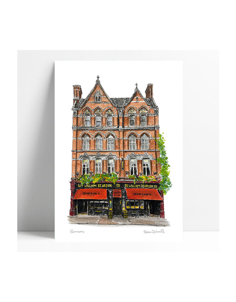 Searsons-bar-Baggot-Street-Dublin-un-frame-artwork-Steven-Farrell