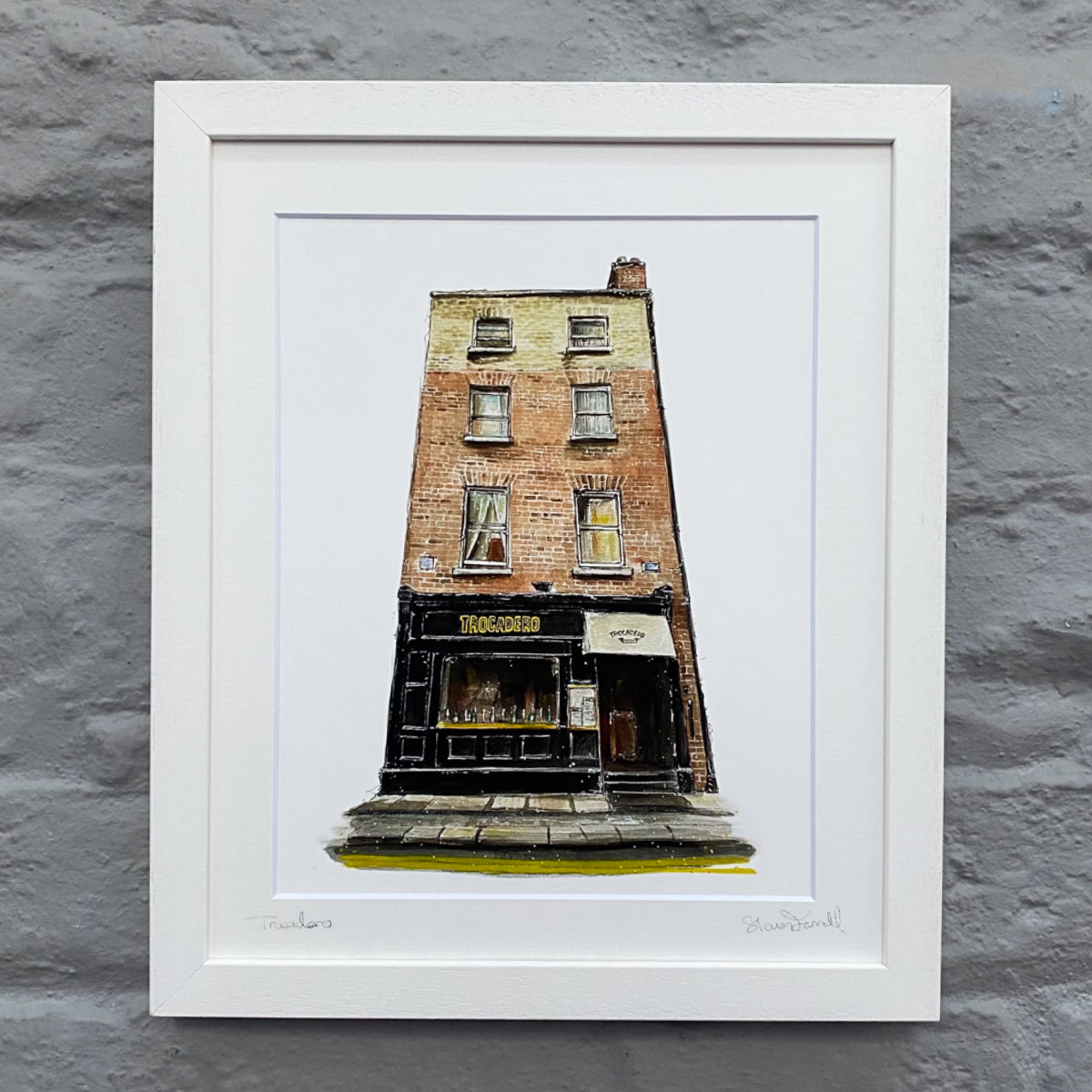 Framed-print-of-Trocadero-restaurant-Dublin