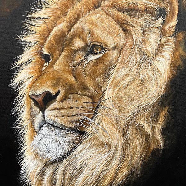 lion-painting-realism-style-by-steven-farrell-art